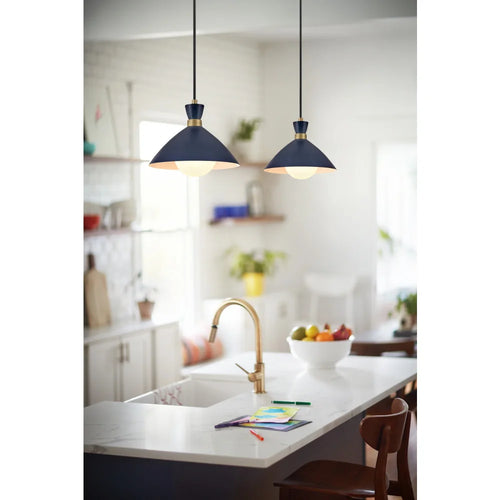 Simon Medium Convertible Pendant Matte Navy