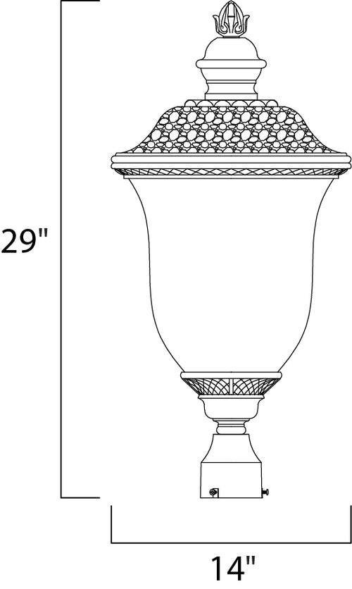 Carriage Pole/Post Lantern Bronze