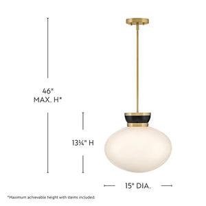 Lucy Large Pendant Black