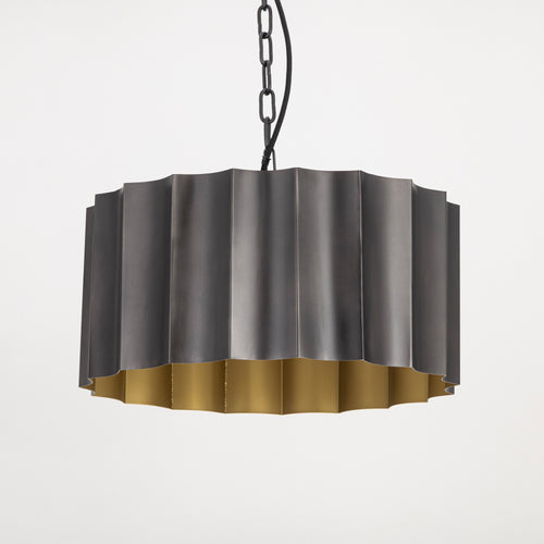 Allegra Large Pendant Gunmetal