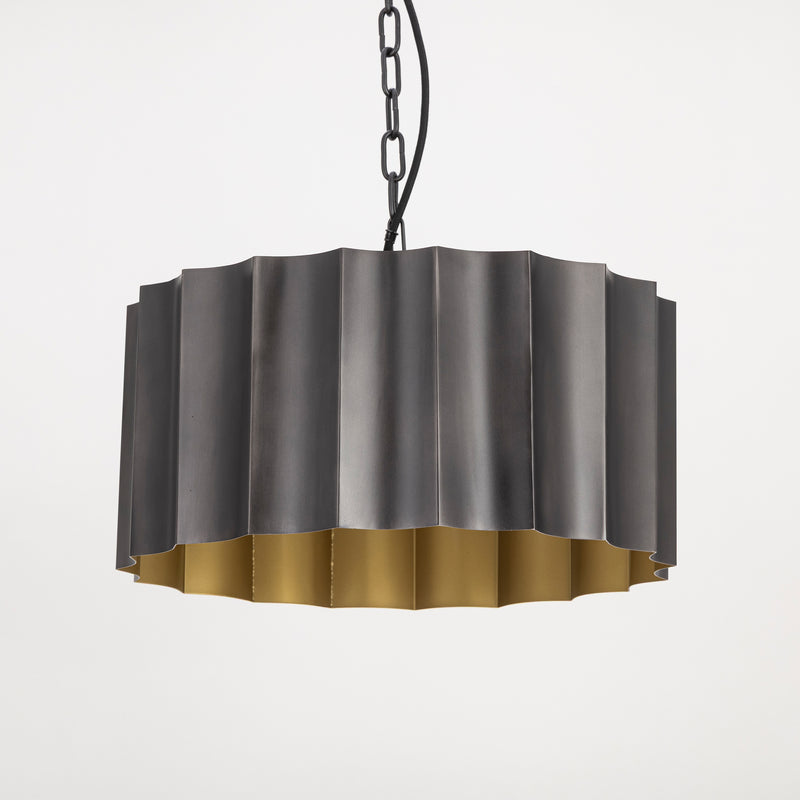 Allegra Large Pendant Gunmetal