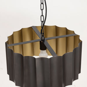Allegra Large Pendant Gunmetal