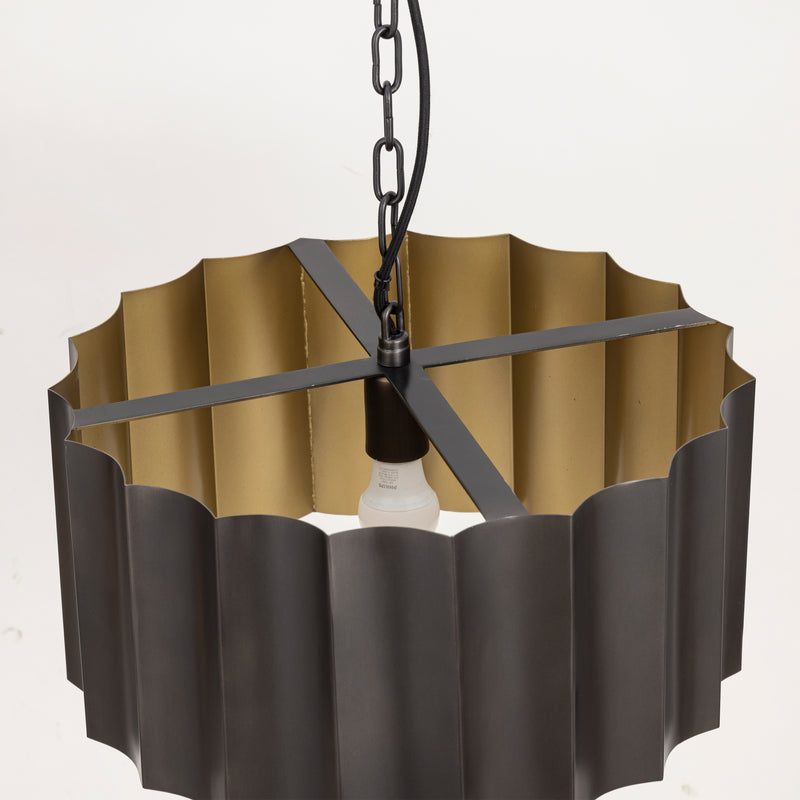 Allegra Large Pendant Gunmetal