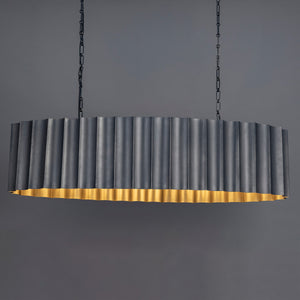 Allegra Linear Pendant Gunmetal