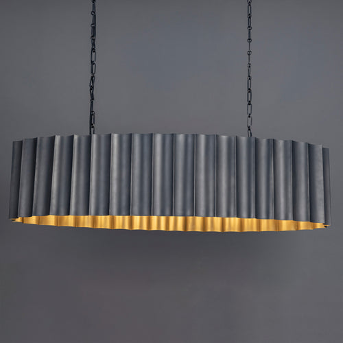 Allegra Linear Pendant Gunmetal