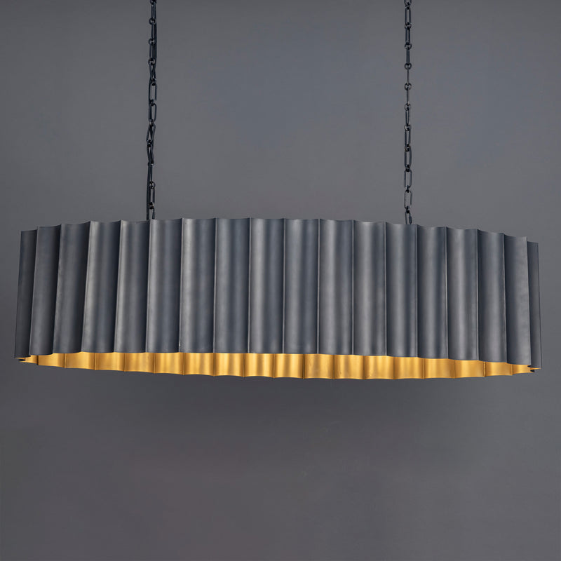 Allegra Linear Pendant Gunmetal