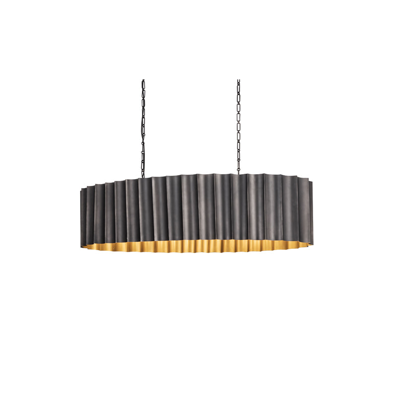 Allegra Linear Pendant Gunmetal
