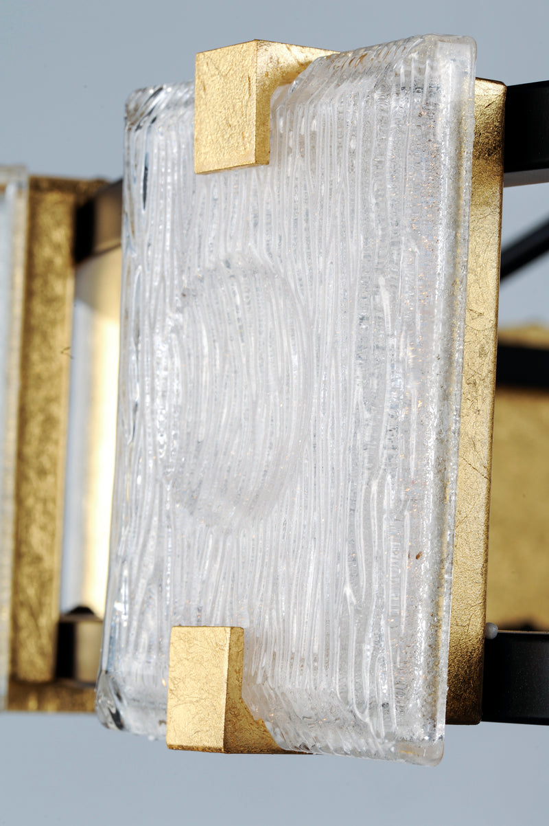 Radiant 9 Light Flush Mount Black/Gold