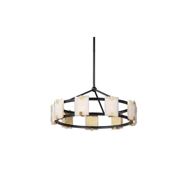 Radiant 9 Light Chandelier Black/Gold