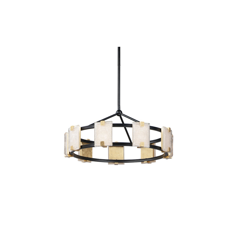 Radiant 9 Light Chandelier Black/Gold