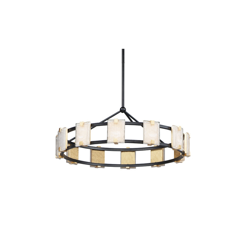 Radiant 12 Light Chandelier Black/Gold