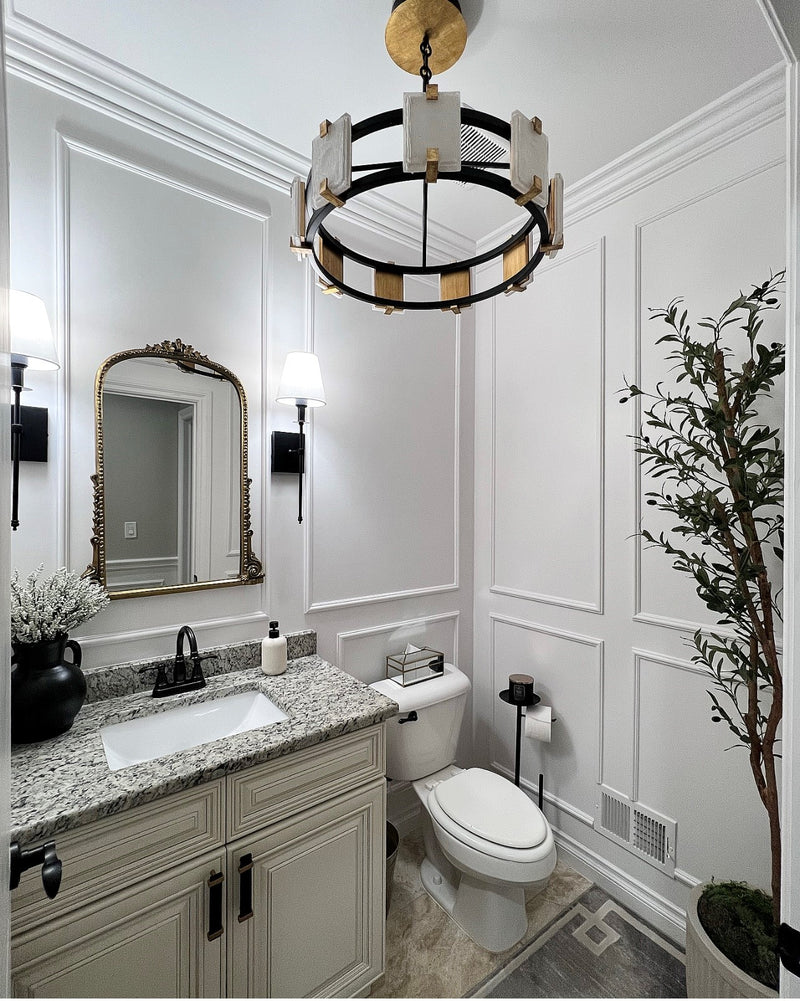 Radiant 12 Light Chandelier Black/Gold