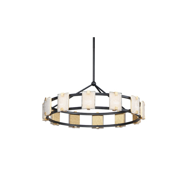 Radiant 12 Light Chandelier Black/Gold