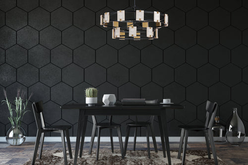 Radiant 20 Light Chandelier Black/Gold
