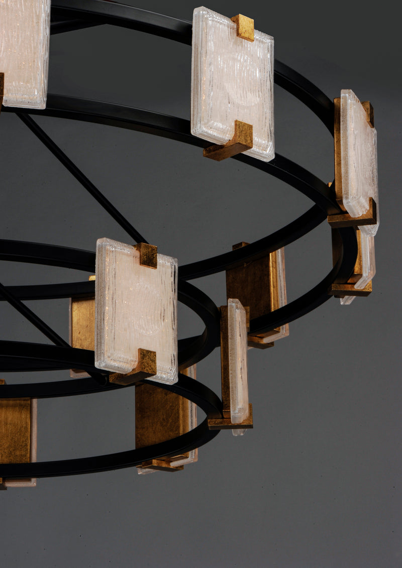 Radiant 20 Light Chandelier Black/Gold