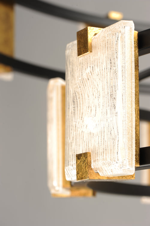 Radiant 20 Light Chandelier Black/Gold