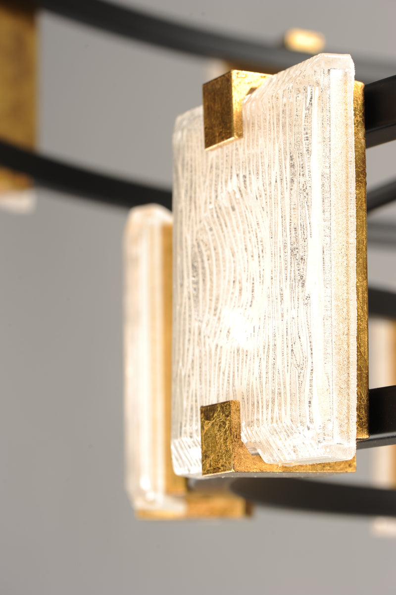 Radiant 20 Light Chandelier Black/Gold