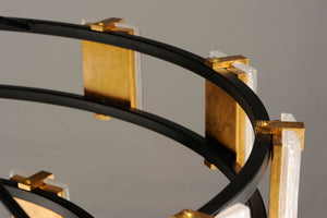 Radiant 20 Light Chandelier Black/Gold