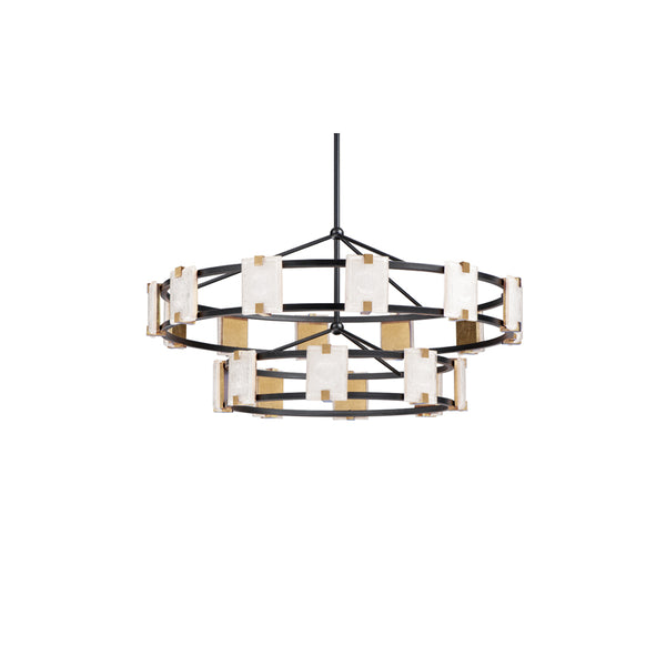 Radiant 20 Light Chandelier Black/Gold
