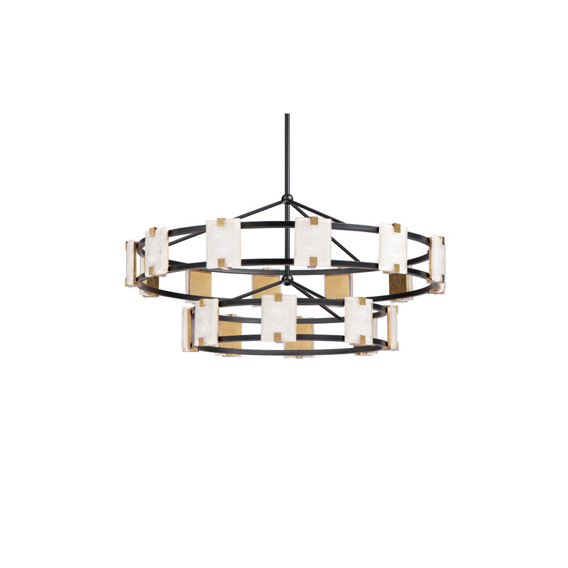 Radiant 20 Light Chandelier Black/Gold