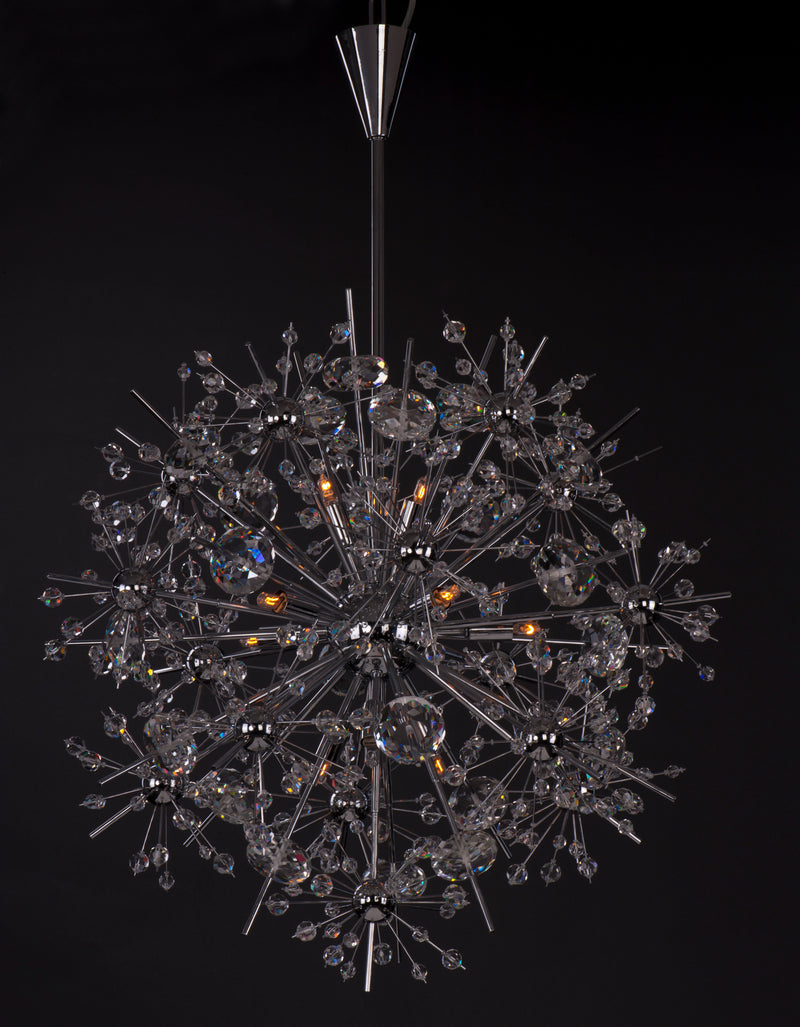 Starfire 11 Light Chandelier Chrome