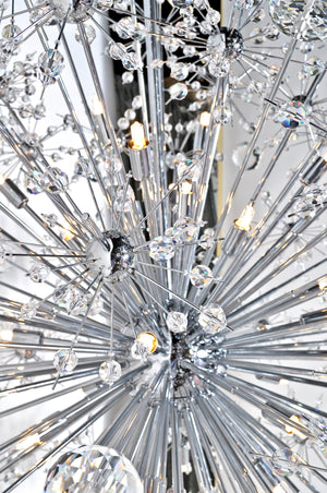 Starfire 11 Light Chandelier Chrome