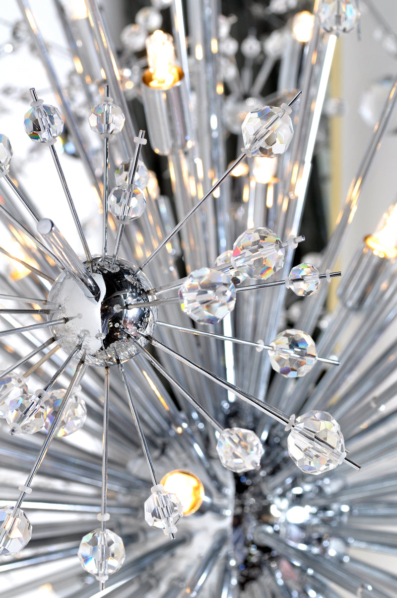 Starfire 18 Light Chandelier Chrome
