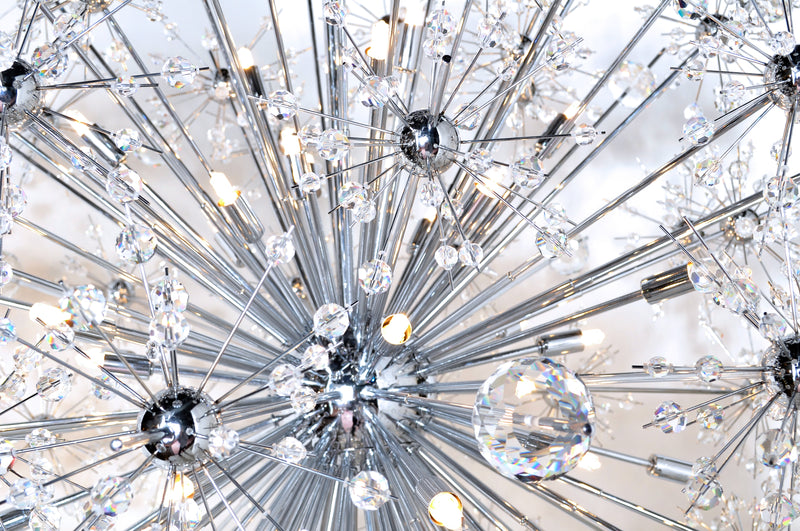 Starfire 40 Light Chandelier Chrome