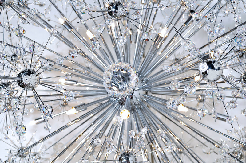 Starfire 40 Light Chandelier Chrome