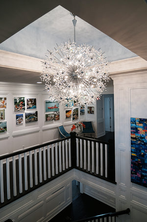 Starfire 40 Light Chandelier Chrome