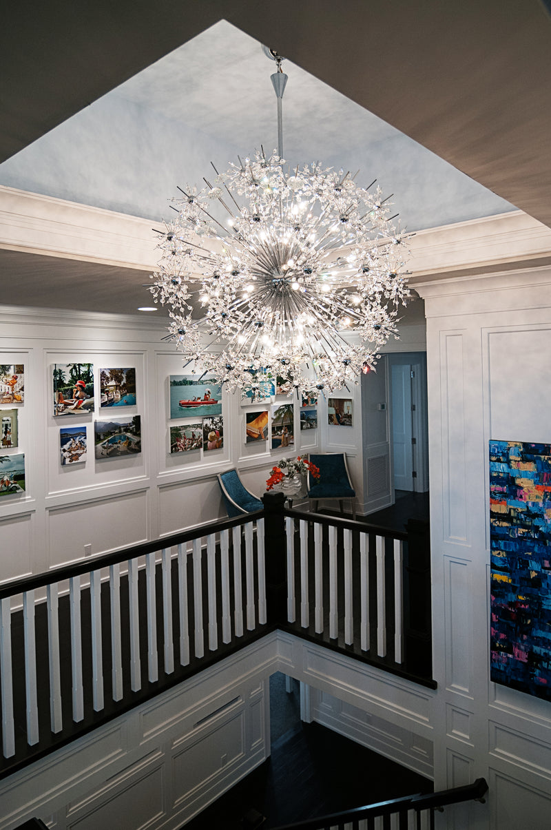 Starfire 40 Light Chandelier Chrome