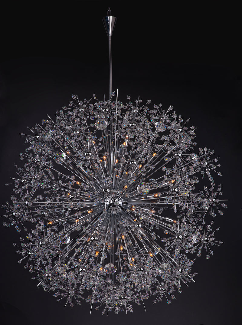 Starfire 40 Light Chandelier Chrome
