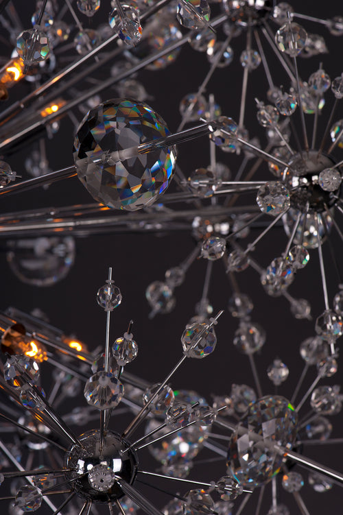 Starfire 40 Light Chandelier Chrome