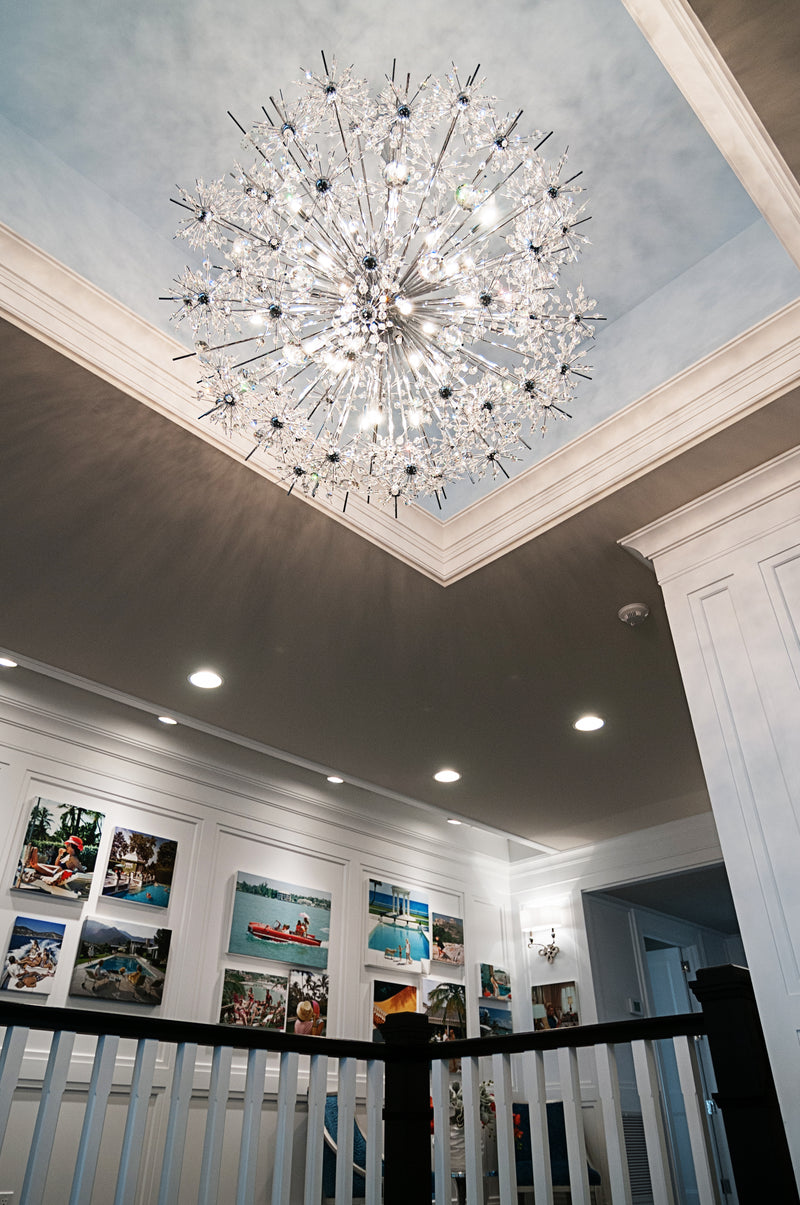 Starfire 40 Light Chandelier Chrome