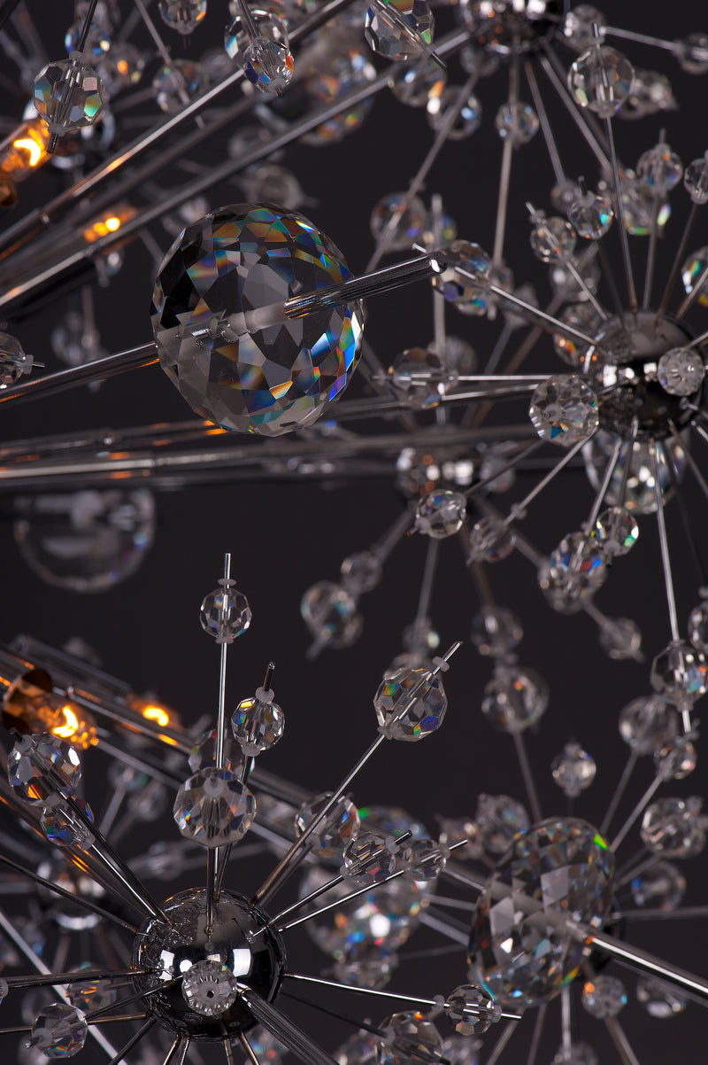 Starfire 40 Light Chandelier Chrome
