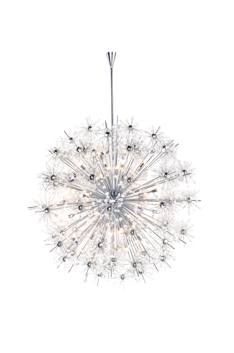 Starfire 40 Light Chandelier Chrome