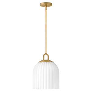 Paige Glass Pendant Brass