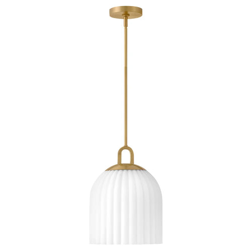 Paige Glass Pendant Brass