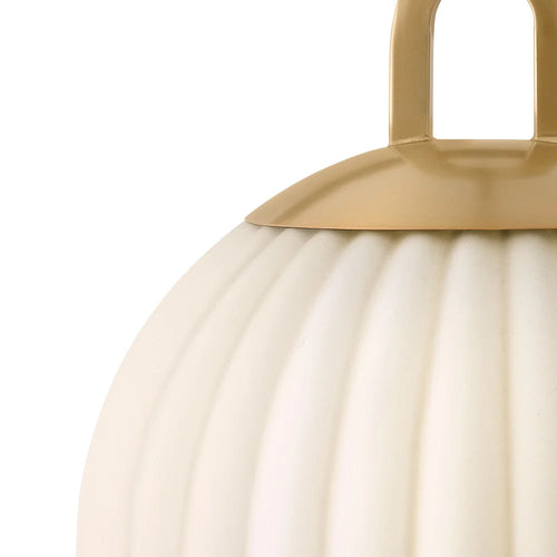 Paige Glass Pendant Brass