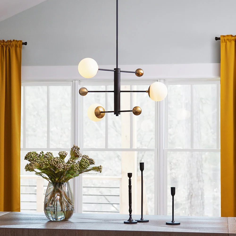 Auggie Adjustable Chandelier Black