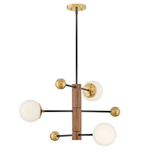 Auggie Adjustable Chandelier Brass