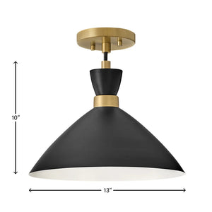 Simon Medium Convertible Pendant Black