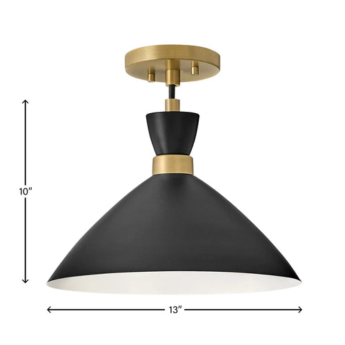 Simon Medium Convertible Pendant Black