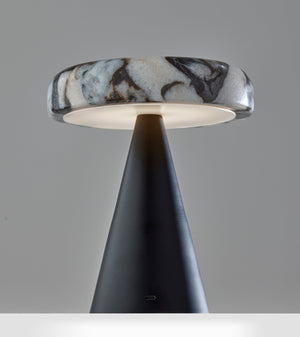 Randy Cordless Table Lamp Marble/Black