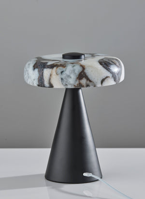Randy Cordless Table Lamp Marble/Black
