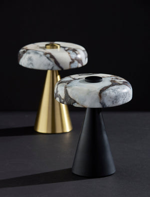 Randy Cordless Table Lamp Marble/Black