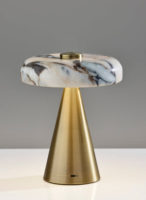 Randy Cordless Table Lamp Marble/Gold