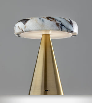 Randy Cordless Table Lamp Marble/Gold
