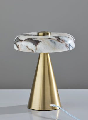 Randy Cordless Table Lamp Marble/Gold
