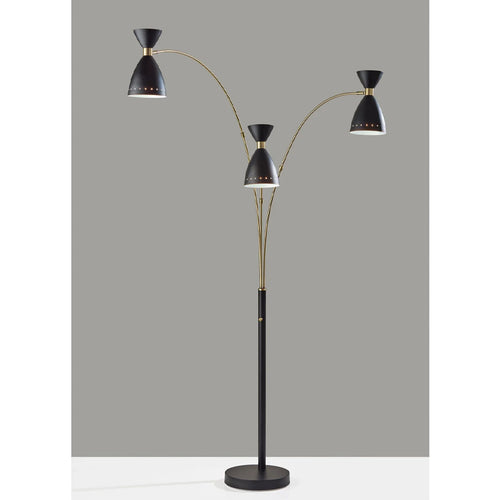 Oscar 3-Arm Arc Lamp Black